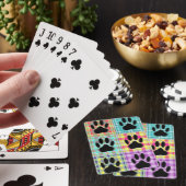 Hondenpootpatroon Quilt Pokerkaarten (Insitu)