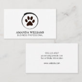 Hondenpootpictogram Visitekaartje (Voorkant / Achterkant)