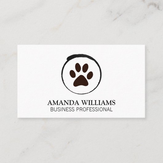 Hondenpootpictogram Visitekaartje (Voorkant)
