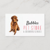 Hondenportret, dierenwinkel & groomers visitekaartje (Voorkant)