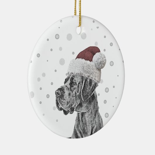 Hondenportret en pootafdruk Ornament (Rechts)