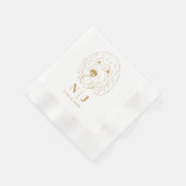 Hondenportret gepersonaliseerde bruiloft servetten (Hoek)