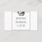 Hondenportret Hond lopen & zitten Visitekaartje (Achterkant)