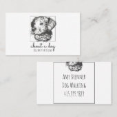 Hondenportret Hond lopen & zitten Visitekaartje (Voorkant / Achterkant)