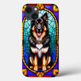 Hondenportret in glas-in-loodkunst Case-Mate iPhone case
