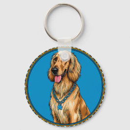 Hondenportret in  Lijst Sleutelhanger