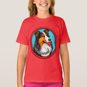 Hondenportret in Sierlijke Artistieke Stijl T-shirt