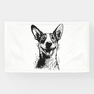 Hondenportret voor trotse Jack Hondenbezitters Spandoek