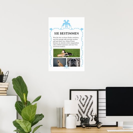 Hondenposter om zelf te ontwerpen poster (Thuiskantoor)