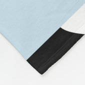 Hondenpoten, blauwe poten, witte harten, Jouw naam Fleece Deken (Hoek)