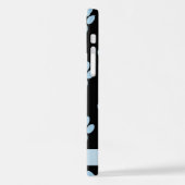 Hondenpoten, blauwe poten, witte harten, Jouw naam iPhone Hoesje (Linkerkant)