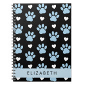 Hondenpoten, blauwe poten, witte harten, Jouw naam Notitieboek (Voorkant)
