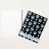 Hondenpoten, blauwe poten, witte harten, Jouw naam Planner (Display)