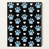 Hondenpoten, blauwe poten, witte harten, Jouw naam Planner (Achterkant)