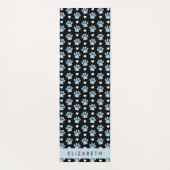 Hondenpoten, blauwe poten, witte harten, Jouw naam Yogamat (Achterkant)