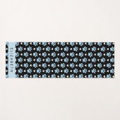 Hondenpoten, blauwe poten, witte harten, Jouw naam Yogamat (Voorkant (horizontaal))