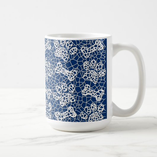 Hondenpoten en Botten Faux Lace Art Print Koffiemok (Rechts)