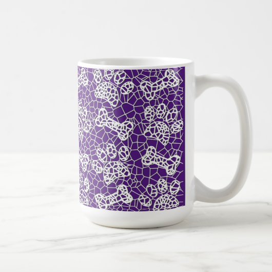 Hondenpoten en Botten Faux Lace Art Print Koffiemok (Rechts)