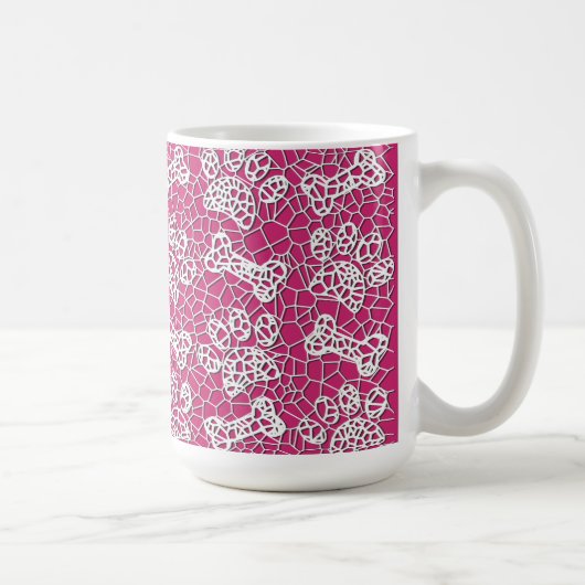 Hondenpoten en Botten Faux Lace Art Print Koffiemok (Rechts)
