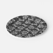 Hondenpoten en Botten Faux Lace Art Print Papieren Bordje (Gekanteld)