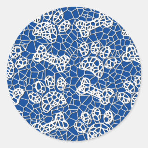 Hondenpoten en Botten Faux Lace Art Print Ronde Sticker