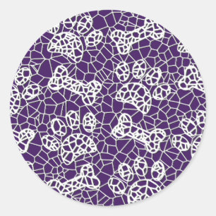 Hondenpoten en Botten Faux Lace Art Print Ronde Sticker