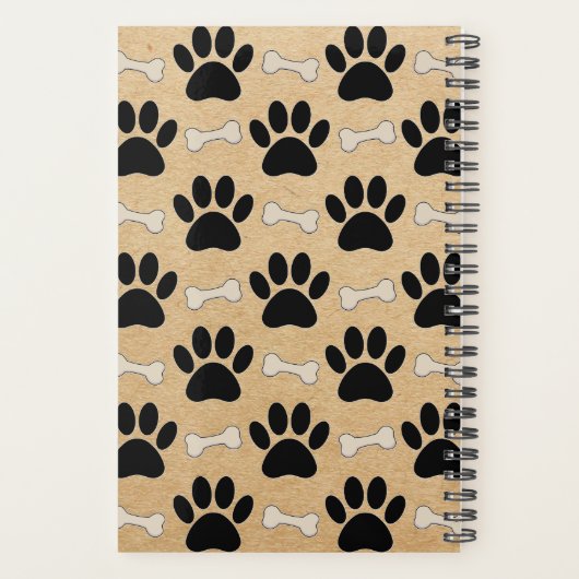 Hondenpoten en Botten patroon Planner (Achterkant)