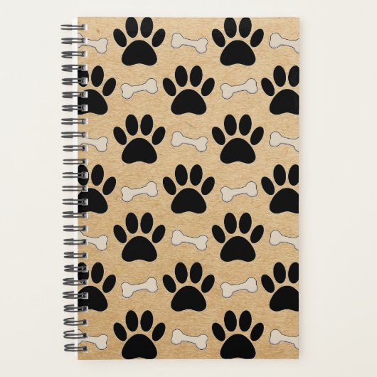 Hondenpoten en Botten patroon Planner (Voorkant)