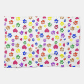 Hondenpoten en harten, theedoek (Horizontaal)