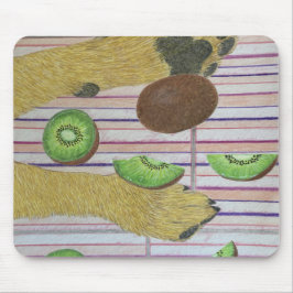 Hondenpoten en kiwi muismat