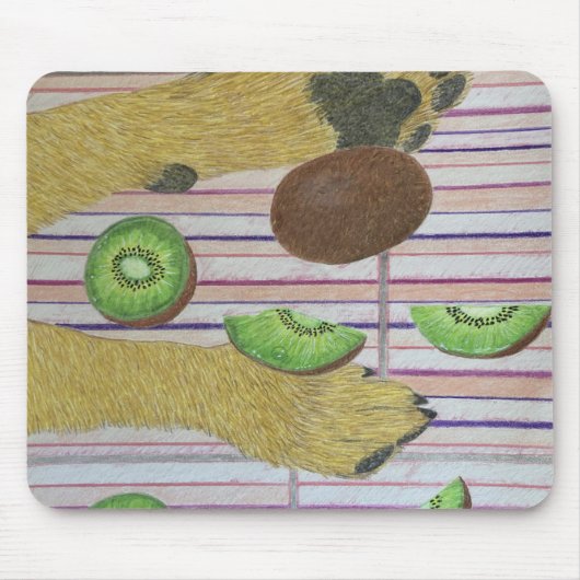 Hondenpoten en kiwi muismat (Voorkant)