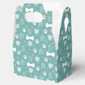 Hondenpoten en vakantie Botten Patroon Bedankdoosjes (Geopend)