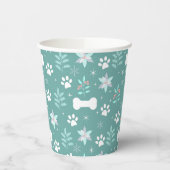 Hondenpoten en vakantie Botten Patroon Papieren Bekers (Links)