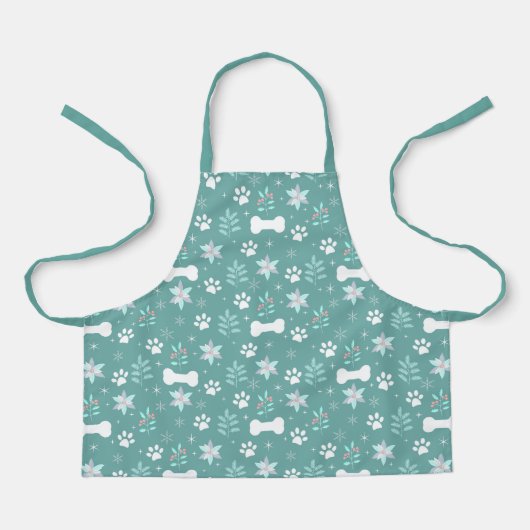 Hondenpoten en vakantie Botten Patroon Schort (Voorkant)