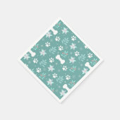 Hondenpoten en vakantie Botten Patroon Servet (Hoek)