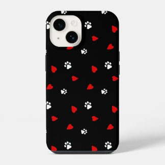 Hondenpoten Hartpatroon iPhone 14 Hoesje