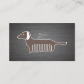 Hondenpoten metaal geborsteld | hondenkam visitekaartje (Voorkant)