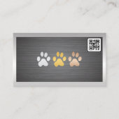 Hondenpoten Metaal | QR-code Visitekaartje (Voorkant)