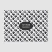 Hondenpoten minimaal Modern Je eigen tekst Tissuepapier (Voorkant)