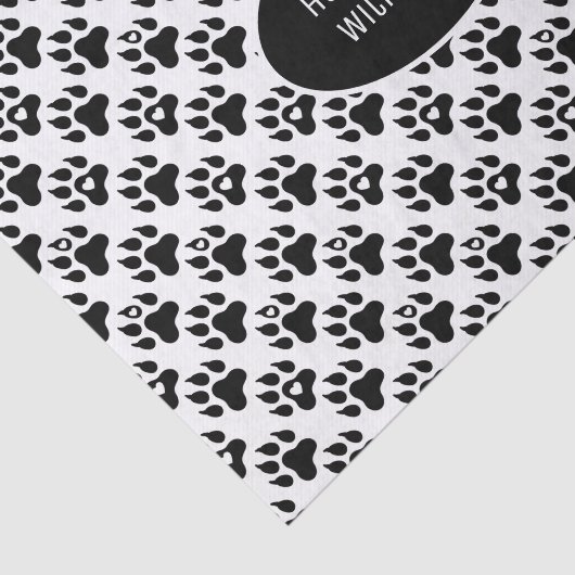 Hondenpoten minimaal Modern Je eigen tekst Tissuepapier (Detail)