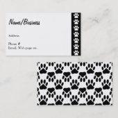 Hondenpoten op maat visitekaartje (Voorkant / Achterkant)