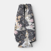 Hondenpoten patroon zwart Labrador Flesjeskoeler (Achterkant)