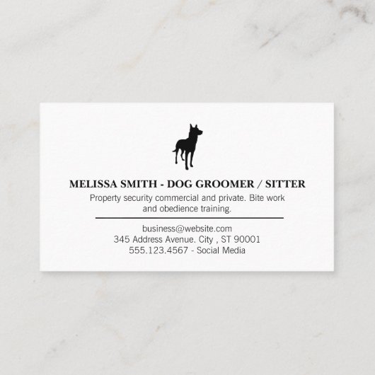 Hondenpoten Visitekaartje (Achterkant)