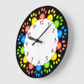 Hondenpoten Wandklok (Hoek)