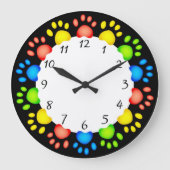 Hondenpoten Wandklok (Voorkant)