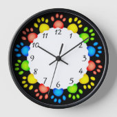 Hondenpoten Wandklok (Voorkant)