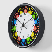 Hondenpoten Wandklok (Hoek)