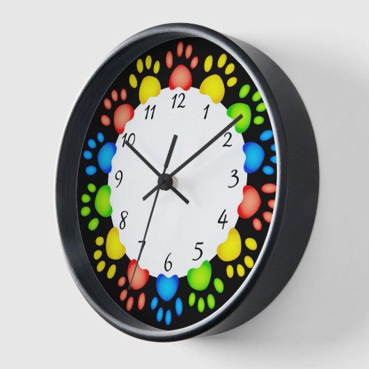 Hondenpoten Wandklok (Hoek)