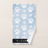 Hondenpoten, witte poten, blauwe Waterverven, Jouw Bad Handdoek (Handdoek)