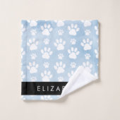 Hondenpoten, witte poten, blauwe Waterverven, Jouw Bad Handdoek (Wasdoekje)